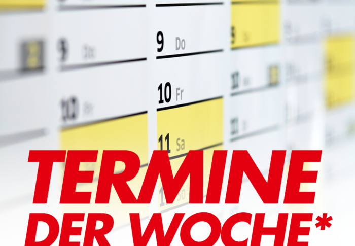 Termine der Woche: 26.10.-01.11.2020