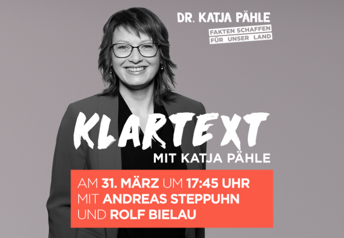 Klartext mit Katja Pähle am 31. März um 17:45 Uhr