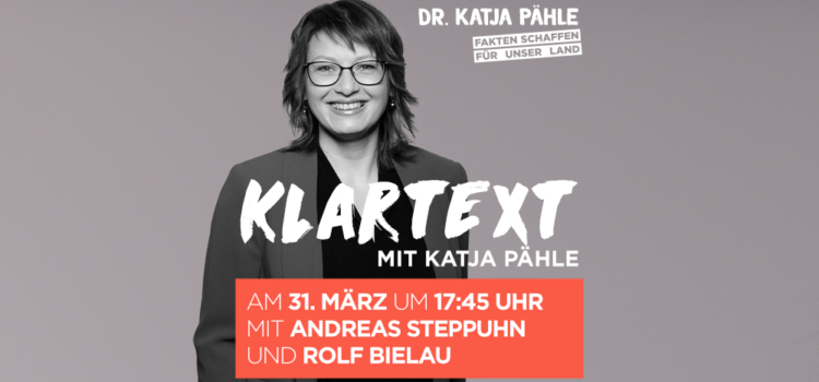 Klartext mit Katja Pähle am 31. März um 17:45 Uhr