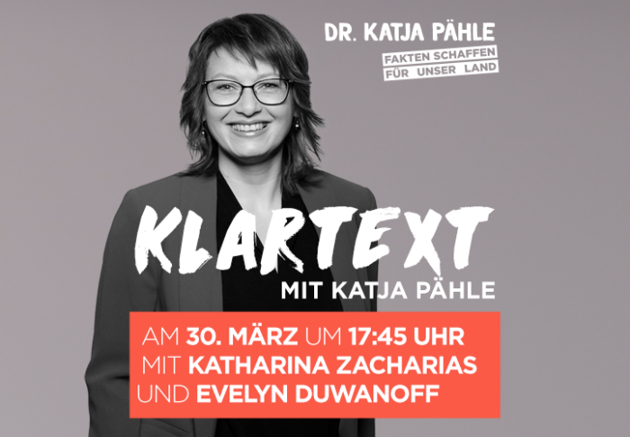 Klartext mit Katja Pähle am 30. März um 17:45 Uhr