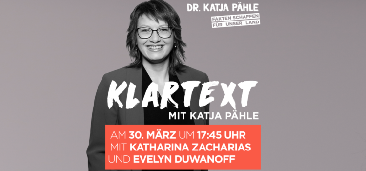 Klartext mit Katja Pähle am 30. März um 17:45 Uhr