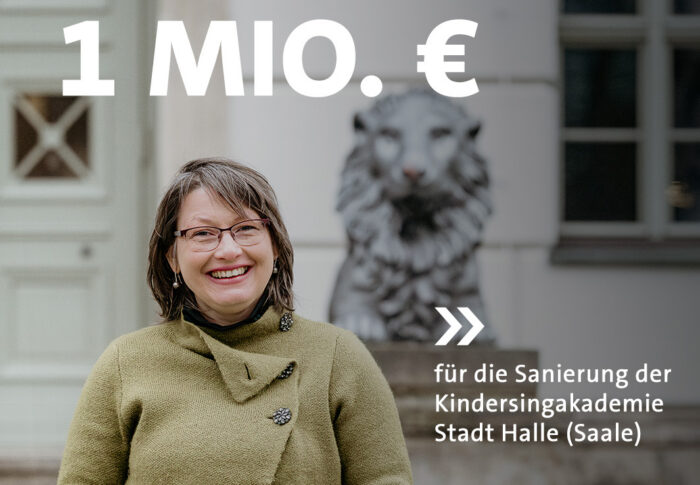 Kindersingakademie der Stadt Halle erhält 1 Mio.€ aus dem Sondervermögen Infrastruktur des Landes